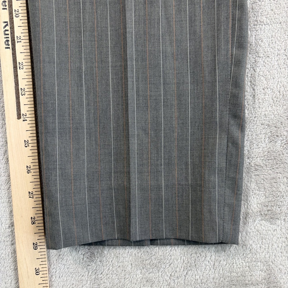 Kiton Napoli Pleated Dress Trouser Pants in Grey Multi Striped Wool Men 34x29 - Picture 3 of 15